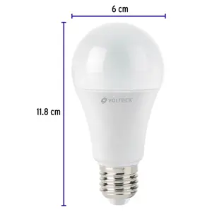 Lámpara LED A19 14 W (equiv. 100 W) luz cálida, caja Volteck