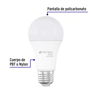 Volteck Lámpara LED A19 14 W (equiv. 75 W), luz cálida, caja, Basic