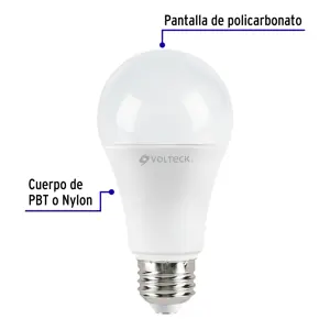 Lámpara LED A19 14 W (equiv. 100 W) luz de día, caja Volteck