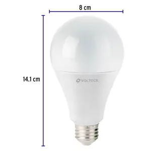 Lámpara LED A25 18 W (equiv. 125 W) luz cálida, caja Volteck