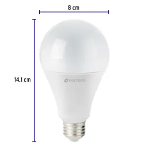 Lámpara LED A25 18 W (equiv. 125 W) luz de día, caja Volteck