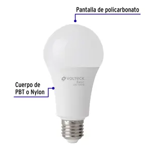 Volteck Lámpara LED A22 16 W (equiv. 100 W), luz de día, caja, Basic