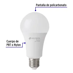 Volteck Pack de 4 lámparas LED A19 16 W (equiv. 100 W), luz de día