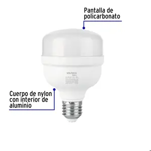 Volteck Lámpara LED alta potencia 20W (equiv. 170W) luz de día Basic