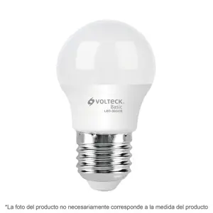 Volteck Lámpara LED G45 3 W (equiv. 25 W), luz de día, caja, Basic