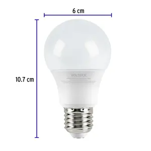 Lámpara LED A19 6 W (equiv. 40 W) luz cálida blíster Volteck