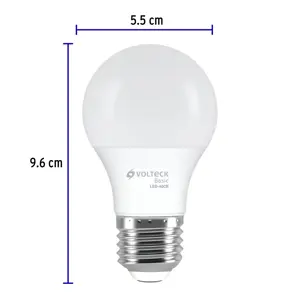 Volteck Lámpara LED A19 6 W (equiv. 40 W), luz cálida, caja, Basic