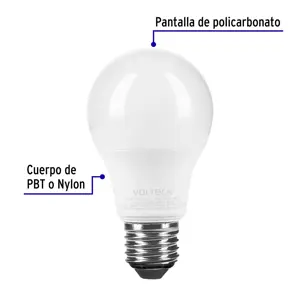 Lámpara LED A19 6 W (equiv. 40 W) luz de día blíster Volteck