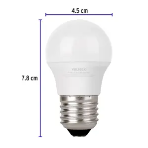 Lámpara LED G45 6 W (equiv. 40 W) luz de día blíster Volteck