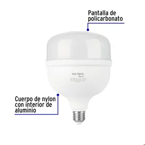 Volteck Lámpara LED alta potencia 40W (equiv. 400W) luz de día Basic