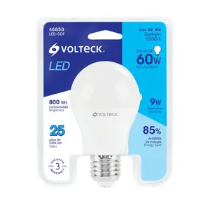 Lámpara LED A19 9 W (equiv. 60 W) luz de día blíster Volteck