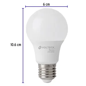 Volteck Pack de 4 lámparas LED A19 8 W (equiv. 60 W), luz de día