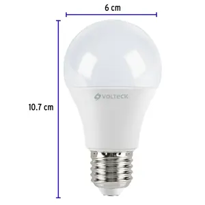 Volteck Pack de 4 lámparas LED A19 9 W (equiv. 60 W), luz de día