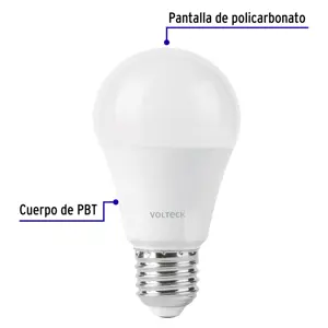 Volteck Lámpara LED tipo bulbo A19 9 W con sensor de movimiento