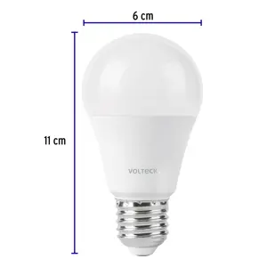 Volteck Lámpara LED tipo bulbo A19 9 W con sensor de movimiento