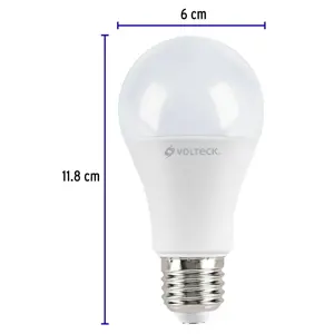 Lámpara LED A19 12 W (equiv. 75W) luz cálida blíster Volteck