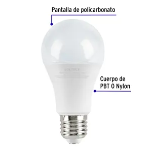 Lámpara LED A19 12 W (equiv. 75W) luz de día blíster Volteck