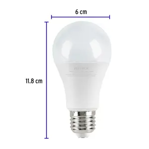 Lámpara LED A19 12 W (equiv. 75W) luz de día blíster Volteck