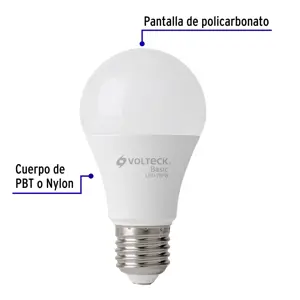 Volteck Pack de 4 lámparas LED A19 10 W (equiv. 75 W), luz de día