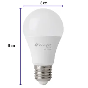 Volteck Pack de 4 lámparas LED A19 10 W (equiv. 75 W), luz de día