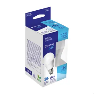 Lámpara LED A19 12 W (equiv. 75 W), luz de día, caja Volteck