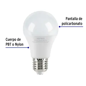 Lámpara LED A19 12 W (equiv. 75 W), luz de día, caja Volteck