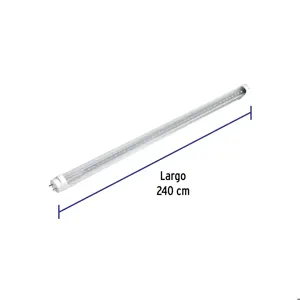 Tubo de LED T8 36 W base G13 pantalla policarbonato, Volteck