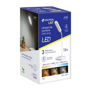 Lámpara de LED 5W cuello flexible para escritorio, Volteck