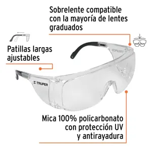 Sobrelentes de seguridad transparentes, Truper Safe