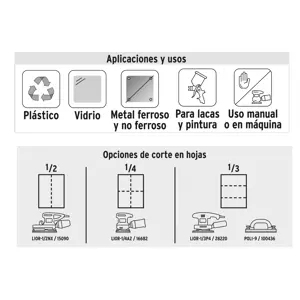 Lija de agua grano 320 de carburo de silicio, Truper