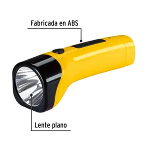 Linterna plástica de LED, 70 lm, recargable, PRETUL