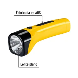 Linterna plástica de LED, 80 lm, recargable, PRETUL