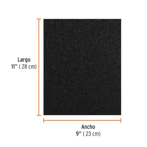 Lija de esmeril negra grano 36 de óxido de aluminio, Truper