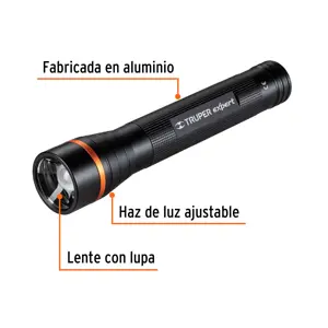 Expert Linterna de aluminio LED Cree 850 lm con 3 pilas D, Truper