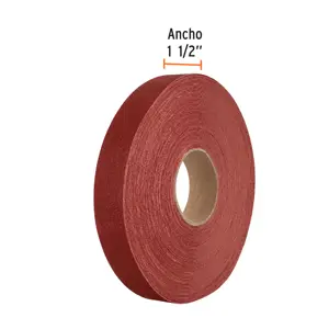 Truper Rollo de 45 m de lija para plomero grano 100 ancho 1-1/2