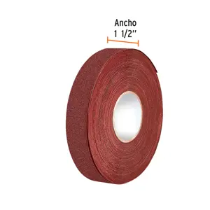 Truper Rollo de 45 m de lija para plomero grano 120 ancho 1-1/2