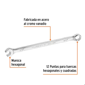 Llave combinada extralarga 1/4