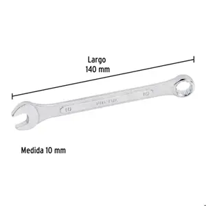 Llave combinada 10 mm x 140 mm de largo, Pretul