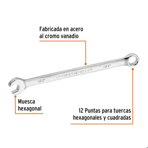 Llave combinada extralarga 3/8