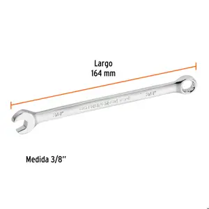 Llave combinada extralarga 3/8