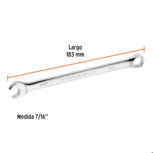 Llave combinada extralarga 7/16