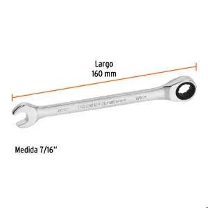 Llave combinada con matraca 7/16