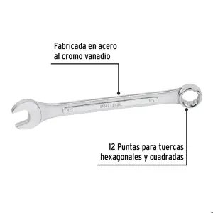 Llave combinada 15 mm x 190 mm de largo, Pretul