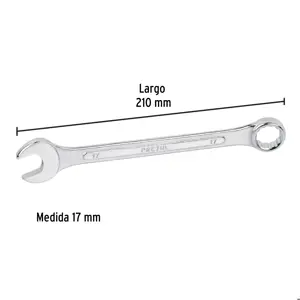 Llave combinada 17 mm x 210 mm de largo, Pretul