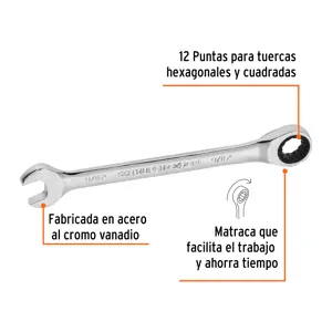 Llave combinada con matraca 9/16