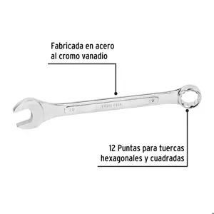 Llave combinada 19 mm x 230 mm de largo, Pretul