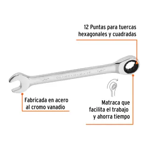 Llave combinada con matraca 5/8