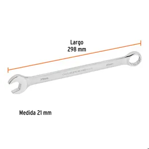 Llave combinada extralarga 21 mm x 298 mm de largo, Expert