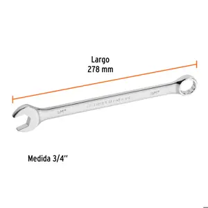 Llave combinada extralarga 3/4