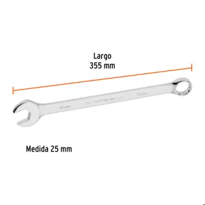 Llave combinada extralarga 25 mm x 355 mm de largo, Expert